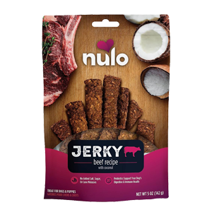 NULO Premium Jerky Strips Dog Treats Beef with Coconut
